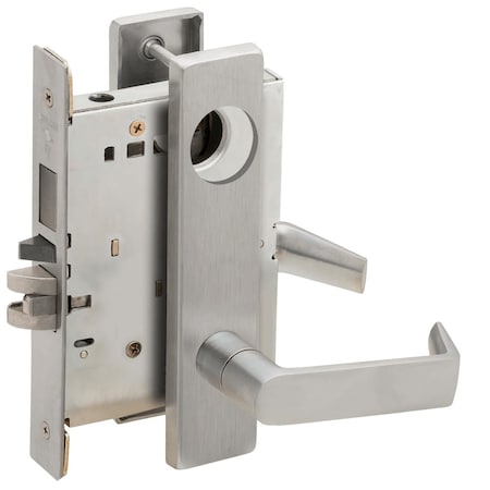Schlage Storeroom Mortise Lock with Deadbolt, 06L Design, Less Cylinder, Satin Chrome L9480L 06L 626